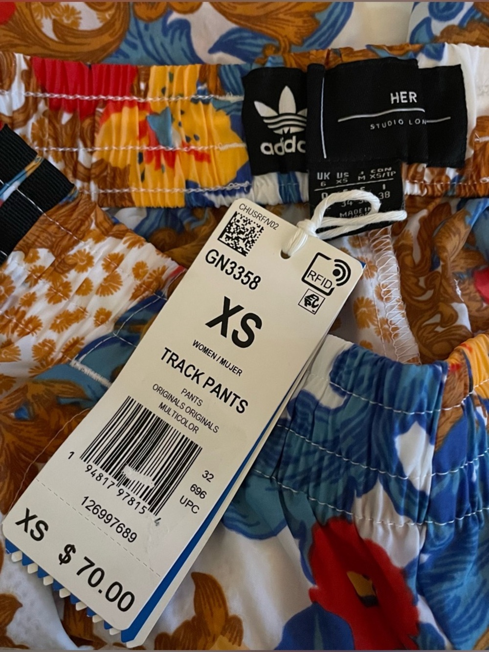 Adidas Her Studio London Floral Track Pants - Picture 2 of 8
